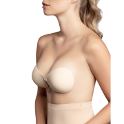 BYE-BRA – SUJETADOR INVISIBLE BEIGE COPA D