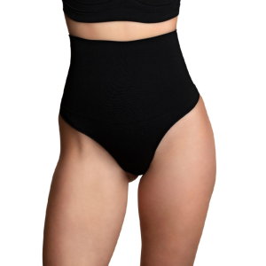 BYE-BRA – FAJA SIN COSTURAS ESTILO TANGA NEGRO TALLA S