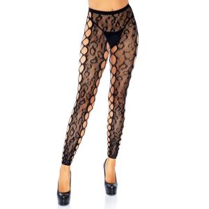 LEG AVENUE – FOOTLESS CROTHLESS TIGHTS ONE SIZE