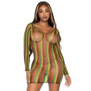 LEG AVENUE – MINIVESTIDO DE RED RASTAS TALLA UNICA