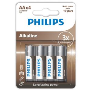 PHILIPS – ALKALINE PILA AA LR6 BLISTER*4