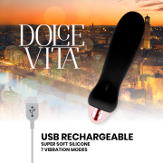 DOLCE VITA – VIBRADOR RECARGABLE FIVE NEGRO 7 VELOCIDADES