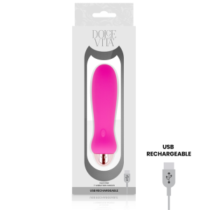 DOLCE VITA – VIBRADOR RECARGABLE FIVE ROSA 7 VELOCIDADES