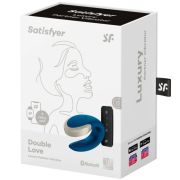 SATISFYER – APP DOUBLE LOVE VIBRADOR PAREJAS LUXURY AZUL