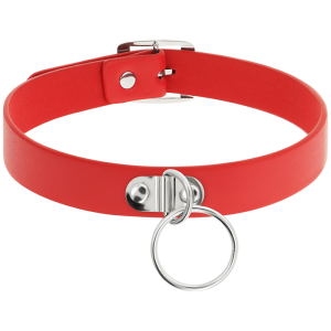 COQUETTE CHIC DESIRE – COLLAR CUERO VEGANO ROJO ACCESORIO WOMAN FETISH