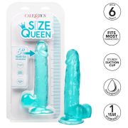 CALEXOTICS – SIZE QUEEN DILDO AZUL 15.3 CM