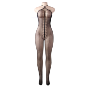 QUEEN LINGERIE – BODYSTOCKING CUELLO HALTER S/L