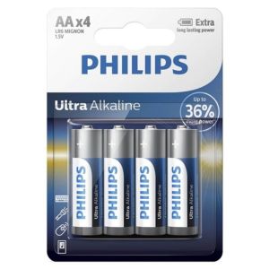 PHILIPS – ULTRA ALKALINE PILA AA LR6 BLISTER*4