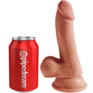 KING COCK – PLUS 3D DILDO CON TESTICULOS 17 CM