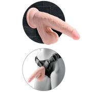 KING COCK – PLUS 3D DILDO SWINGING BALLS 15.2 CM NATURAL