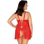 OBSESSIVE – BLOSSMINA CHEMISE Y TANGA 4XL/5XL