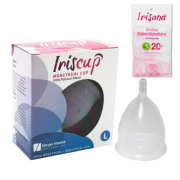 IRISCUP – COPA MESTRUAL ROSA GRANDE + BOLSA ESTERILIZADORA GRATIS