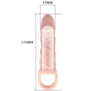 BAILE – FUNDA EXTENSORA PENE CON STRAP PARA TESTICULOS 13.5 CM