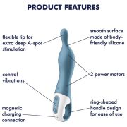 SATISFYER – AMAZING 1 VIBRADOR PUNTO A AZUL