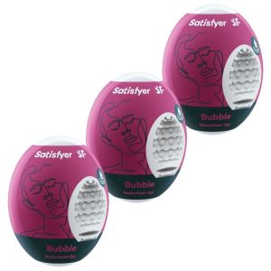 SATISFYER – 3 HUEVOS MASTURBADORES BUBBLE