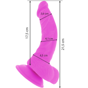 DIVERSIA – DILDO FLEXIBLE CON VIBRACION LILA 21.5 CM -O- 4.5 CM