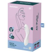 SATISFYER CURVY TRINITY 5 ESTIMULADOR Y VIBRADOR APP – AZUL