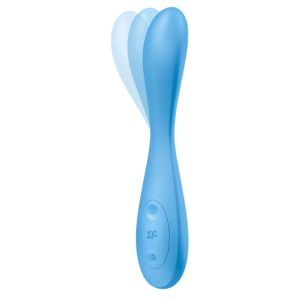 SATISFYER – G-SPOT FLEX 4+ MULTI VIBRADOR APP AZUL