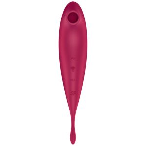 SATISFYER – TWIRLING PRO+ ESTIMULADOR Y VIBRADOR APP ROJO