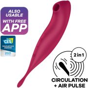 SATISFYER – TWIRLING PRO+ ESTIMULADOR Y VIBRADOR APP ROJO