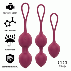 CICI BEAUTY – PREMIUM SILICONE 3 VIBRATING KEGEL BEADS REMOTE CONTROL