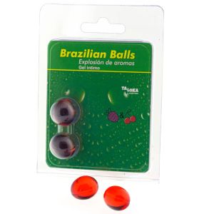 TALOKA – BRAZILIAN BALLS GEL ÍNTIMO FRESA  CEREZA 2 BOLAS