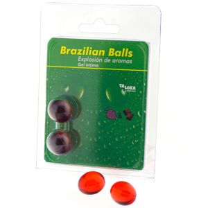 TALOKA – BRAZILIAN BALLS GEL ÍNTIMO FRESA  CHOCOLATE 2 BOLAS