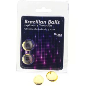 TALOKA – BRAZILIAN BALLS GEL EXCITANTE EFECTO VIBRACIÓN Y SHOCK 2 BOLAS