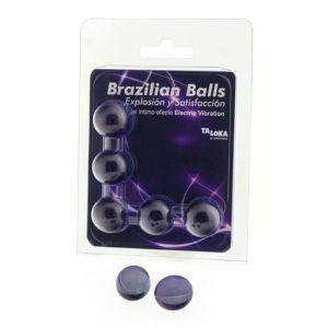 TALOKA – BRAZILIAN BALLS GEL EXCITANTE EFECTO VIBRACIÓN ELÉCTRICA 5 BOLAS