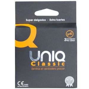 UNIQ – CLASSIC PRESERVATIVOS SIN LATEX 3 UNIDADES