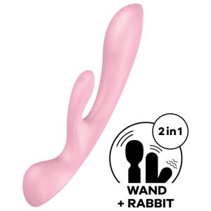 SATISFYER – TRIPLE OH VIBRADOR HÍBRIDO AZUL