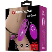 PRETTY LOVE – WILD RABBIT ESTIMULADOR PARA BRAGUITA CON CONTROL REMOTO LILA