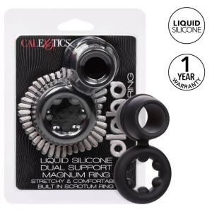 CALEXOTICS – ALPHA DUAL MAGNUM RING NEGRO