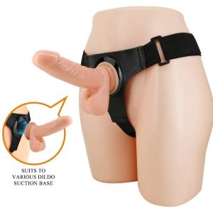 PRETTY LOVE – HARNESS BRIEFS ARNÉS UNIVERSAL CON DILDO TOM 20 CM NATURAL