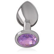 INTENSE – PLUG ANAL METAL ALUMINIO CON CRISTAL VIOLETA TALLA S