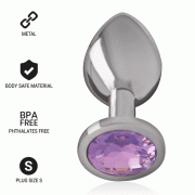 INTENSE – PLUG ANAL METAL ALUMINIO CON CRISTAL VIOLETA TALLA S