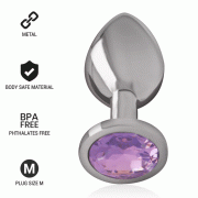 INTENSE – PLUG ANAL METAL ALUMINIO CON CRISTAL VIOLETA TALLA M