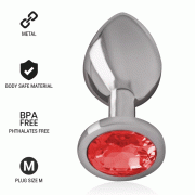 INTENSE – PLUG ANAL METAL CON CRISTAL ROJO TALLA M