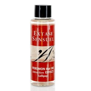 EXTASE SENSUAL – ACEITE MASAJE EFECTO CALOR CON FEROMONAS PIRULET 100 ML