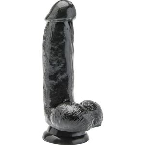 GET REAL – DILDO 12 CM CON TESTICULOS NEGRO