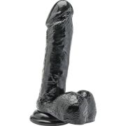 GET REAL – DILDO 18 CM CON TESTICULOS NEGRO