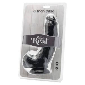 GET REAL – DILDO 20,5 CM CON TESTICULOS NEGRO