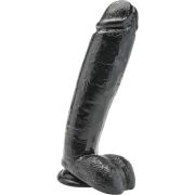 GET REAL – DILDO 25,5 CM CON TESTICULOS NEGRO