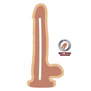 GET REAL – DUAL DENSITY DILDO 18 CM CON TESTICULOS NATURAL