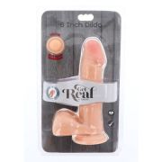 GET REAL – DUAL DENSITY DILDO 18 CM CON TESTICULOS NATURAL