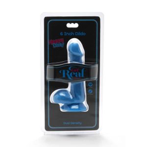 GET REAL – HAPPY DICKS DILDO 12 CM CON TESTICULOS AZUL