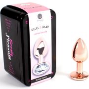 SECRETPLAY – METAL BUTT PLUG ORO ROSA TALLA S 7 CM