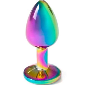 SECRETPLAY – METAL BUTT PLUG MULTICOLOR TALLA S 7 CM