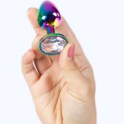 SECRETPLAY – METAL BUTT PLUG MULTICOLOR TALLA S 7 CM