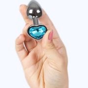 SECRETPLAY – METAL BUTT PLUG CORAZÓN AZUL TALLA S 7 CM